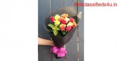 Order Online Premium Quality Mix Colour Roses Hand Bouquet