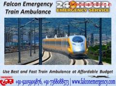Get Affordable Train Ambulance Patna to Delhi with ICU Setup – Falcon Emergency