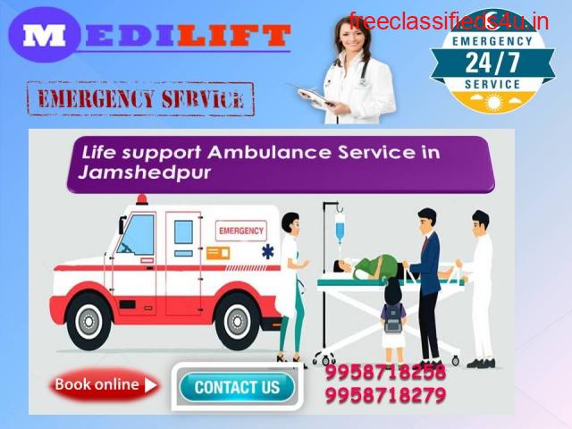 Life support Ambulance Service in Jamshedpur by Medilift