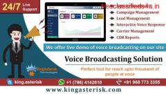 Voice broadcasting solution provide by kingasterisk Technologies