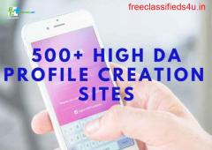500+ Unique High DA Do Follow Profile Creation Sites