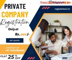 Register a Private Limited Company in India.