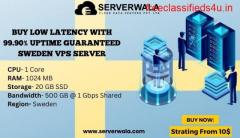 Buy Low Latency with 99.90% Uptime Guaranteed Sweden VPS Server 
