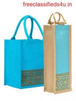 Buy Jute Cottage Lace blue Lunch & Bottle  Zipper Bag  In Online 